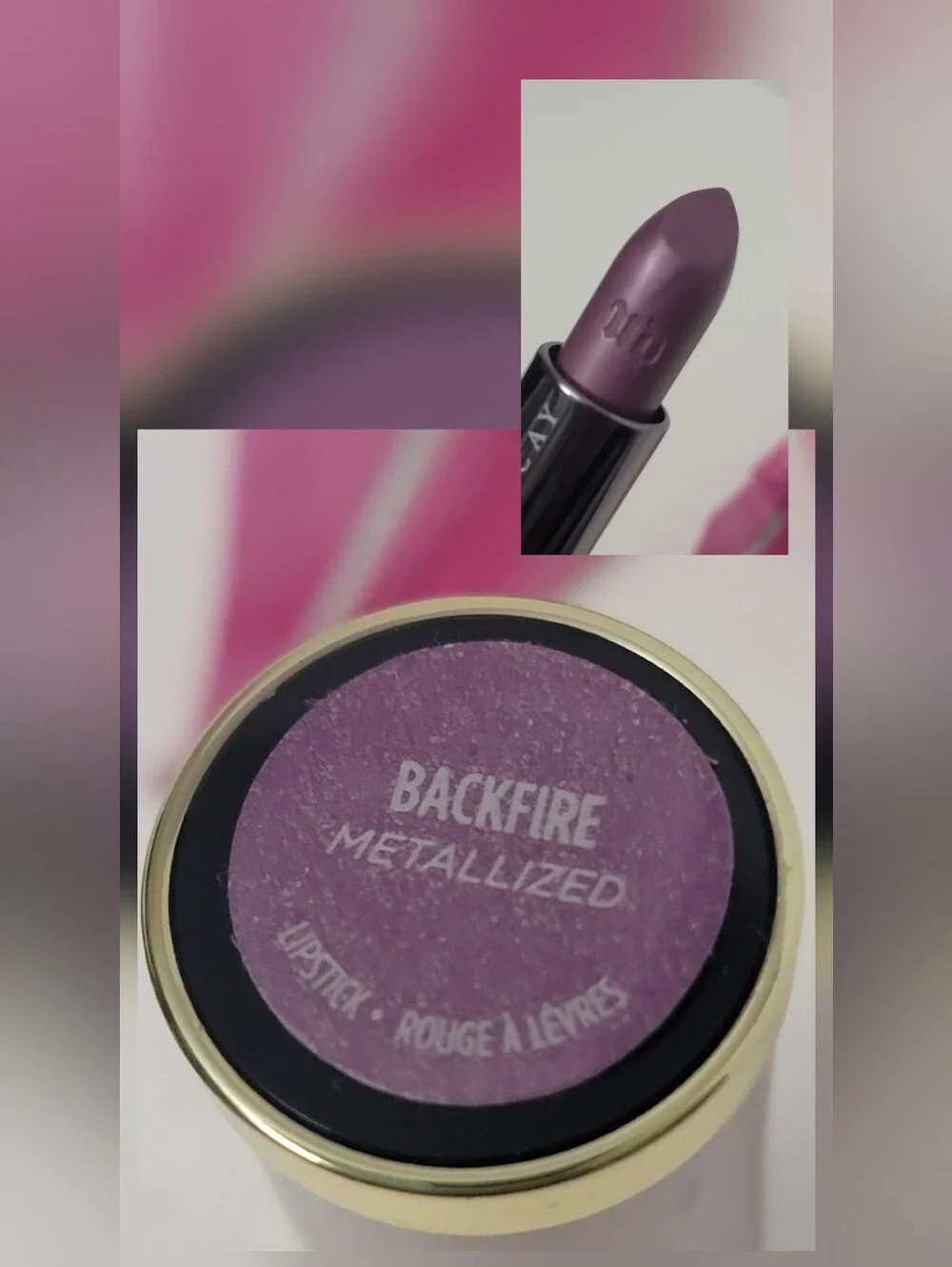 Urban Decay Vice Lipstick Full Size RARE Shade: Backfire (Metallized)
